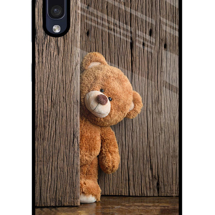 Teddy Wooden Samsung A50/A50s/A30s Glass Case Back Cover by Casekaro