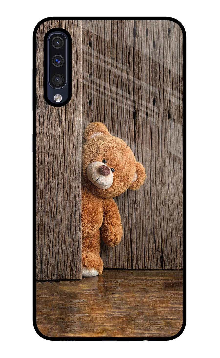 Teddy Wooden Samsung A50/A50s/A30s Back Cover, Glass case