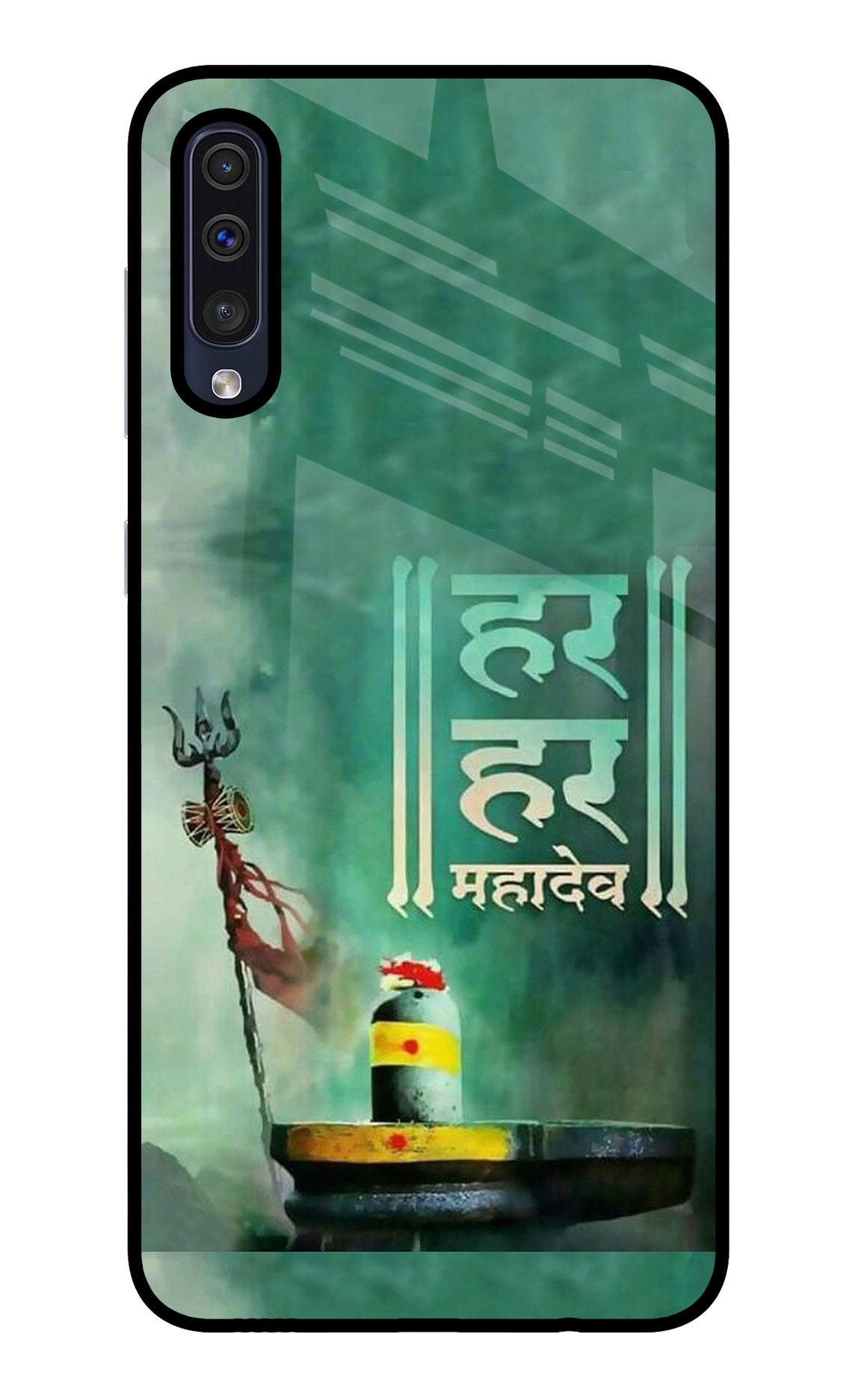 Har Har Mahadev Shivling Samsung A50/A50s/A30s Glass Case