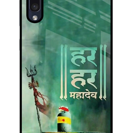 Har Har Mahadev Shivling Samsung A50/A50s/A30s Glass Case Back Cover by Casekaro