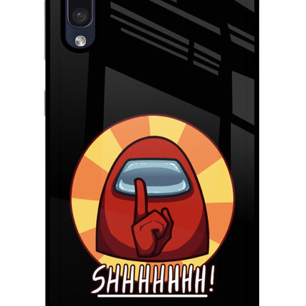 Among Us Shhh! Samsung A50/A50s/A30s Glass Case Back Cover by Casekaro