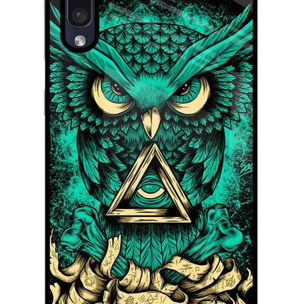 Green Owl Samsung A50/A50s/A30s Glass Case Back Cover by Casekaro