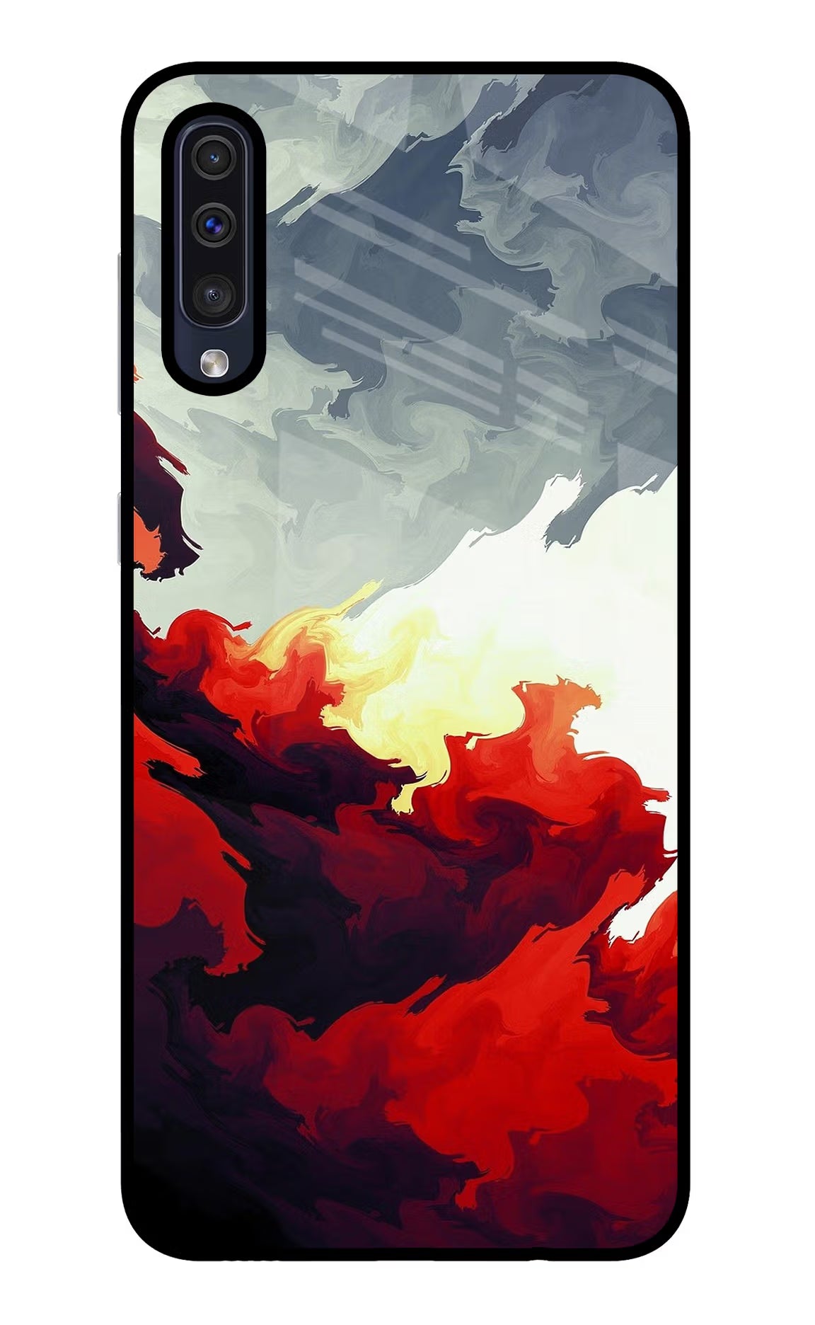 Fire Cloud Samsung A50/A50s/A30s Glass Case Back Cover by Casekaro