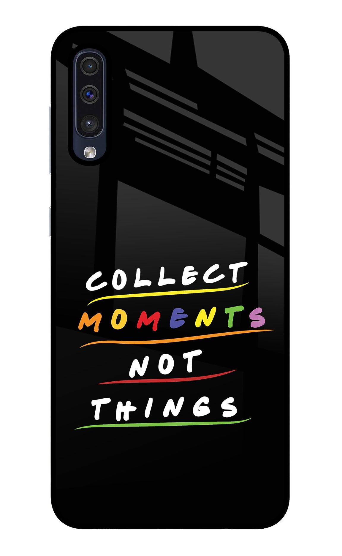 Collect Moments Not Things Samsung A50/A50s/A30s Glass Case