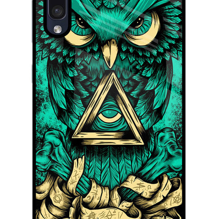 Green Owl Samsung A50/A50s/A30s Glass Case Back Cover by Casekaro