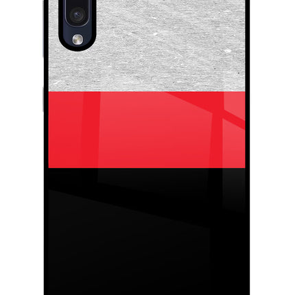 Tri Color Pattern Samsung A50/A50s/A30s Glass Case Back Cover by Casekaro