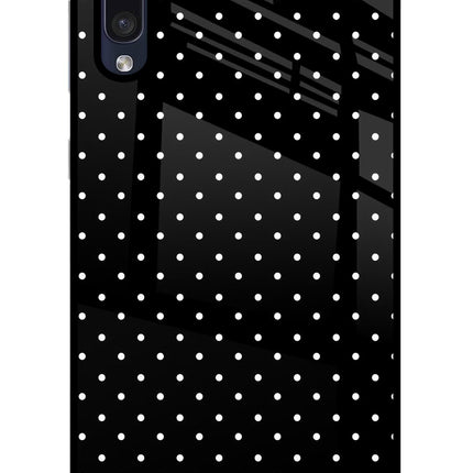 White Dots Samsung A50/A50s/A30s Glass Case Back Cover by Casekaro