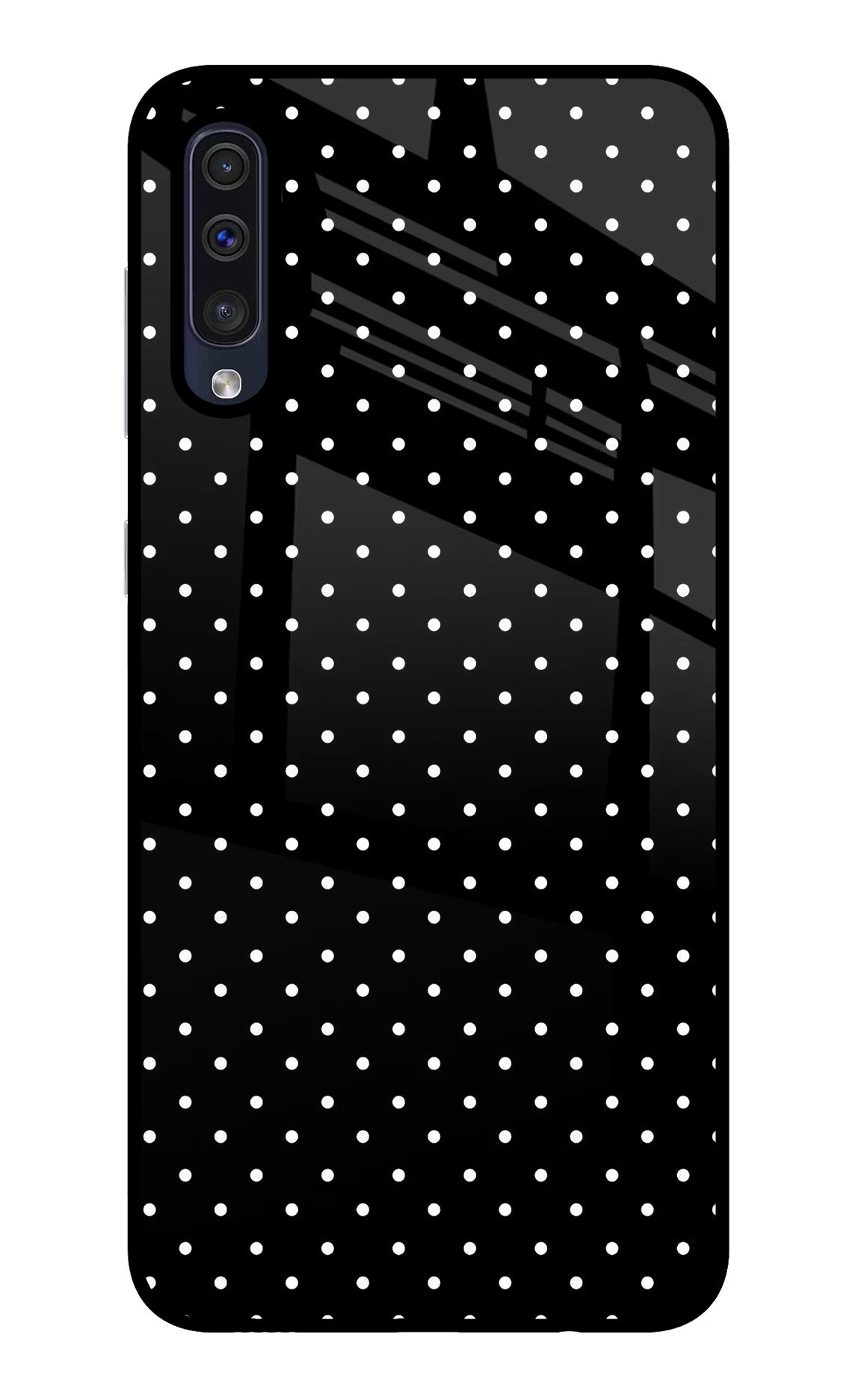 White Dots Samsung A50/A50s/A30s Glass Case Back Cover by Casekaro