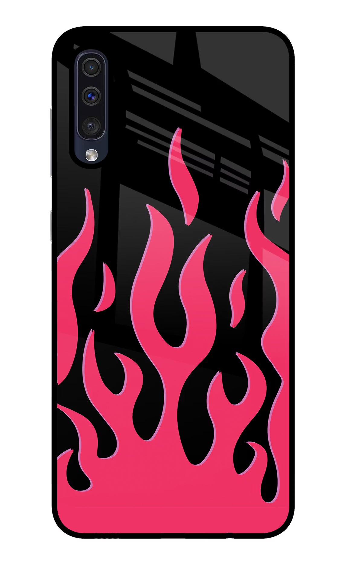 Fire Flames Samsung A50/A50s/A30s Glass Case Back Cover by Casekaro
