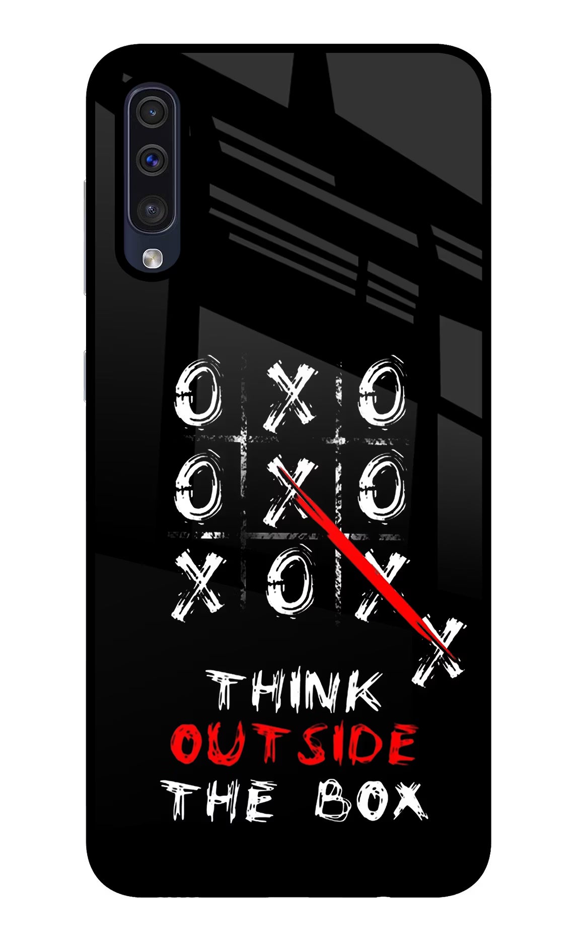 Think out of the BOX Samsung A50/A50s/A30s Glass Case Back Cover by Casekaro