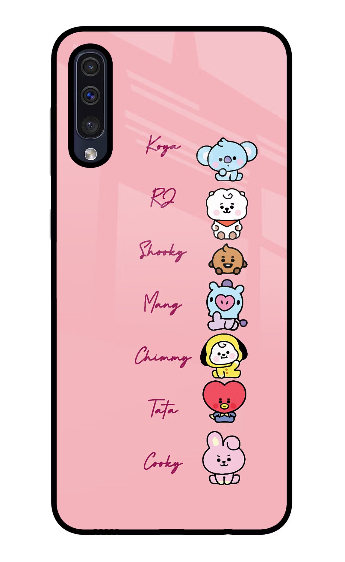 BTS names Samsung A50/A50s/A30s Glass Case Back Cover by Casekaro