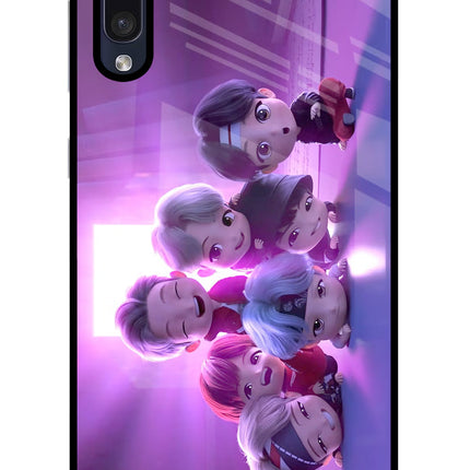 BTS Chibi Samsung A50/A50s/A30s Glass Case Back Cover by Casekaro
