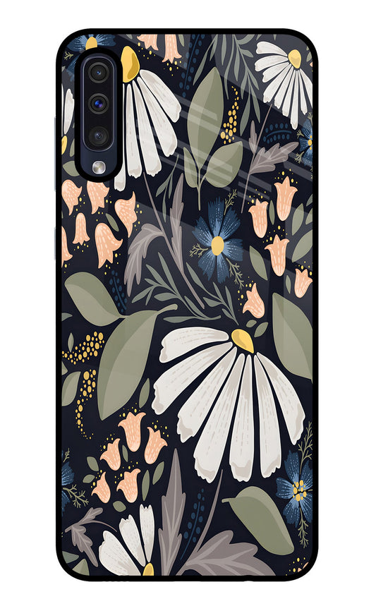 Flowers Art Samsung A50/A50s/A30s Glass Case