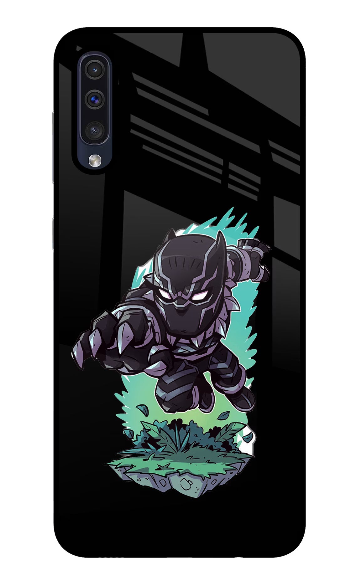 Black Panther Samsung A50/A50s/A30s Glass Case Back Cover by Casekaro