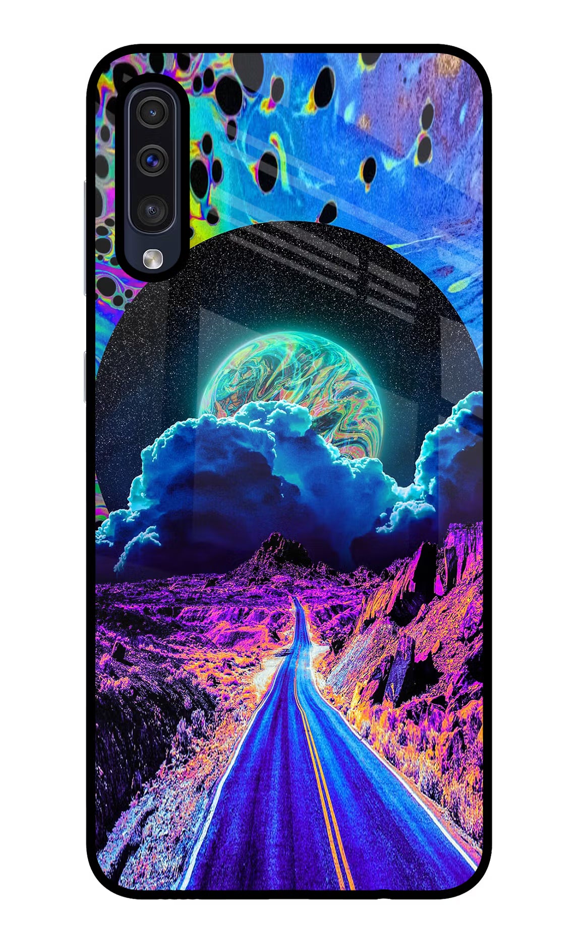 Psychedelic Painting Samsung A50/A50s/A30s Glass Case Back Cover by Casekaro