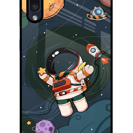 Cartoon Astronaut Samsung A50/A50s/A30s Glass Case Back Cover by Casekaro