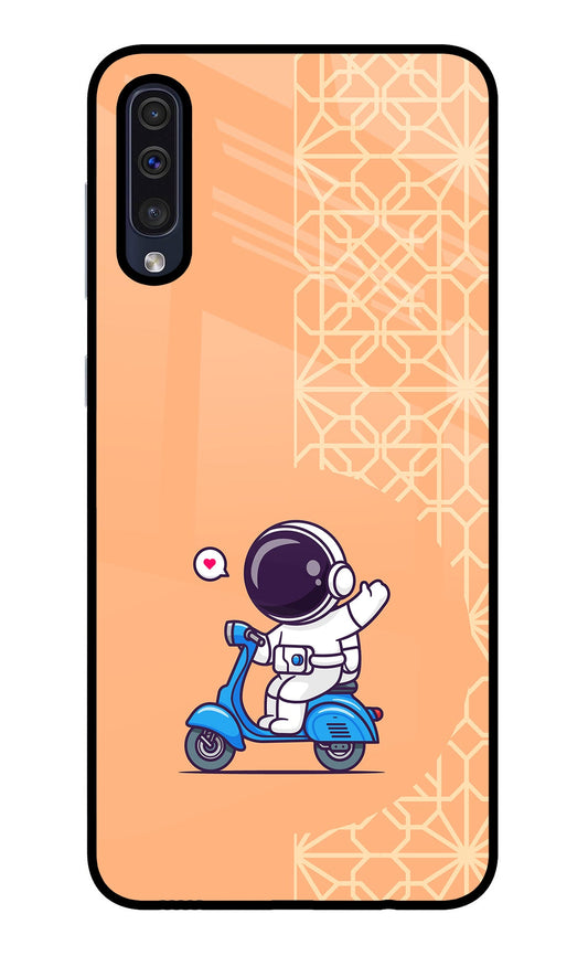 Cute Astronaut Riding Samsung A50/A50s/A30s Glass Case