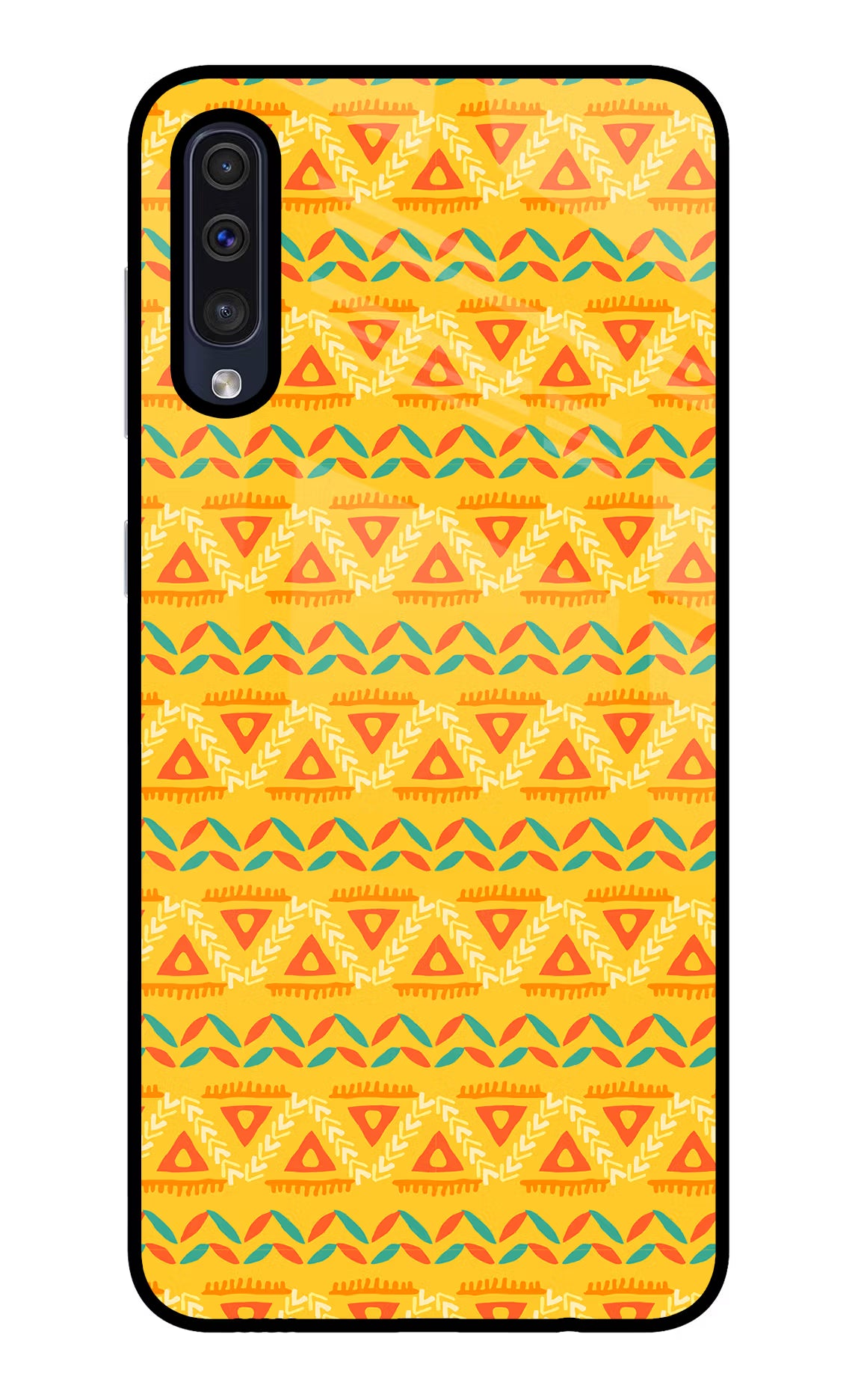Tribal Pattern Samsung A50/A50s/A30s Glass Case Back Cover by Casekaro