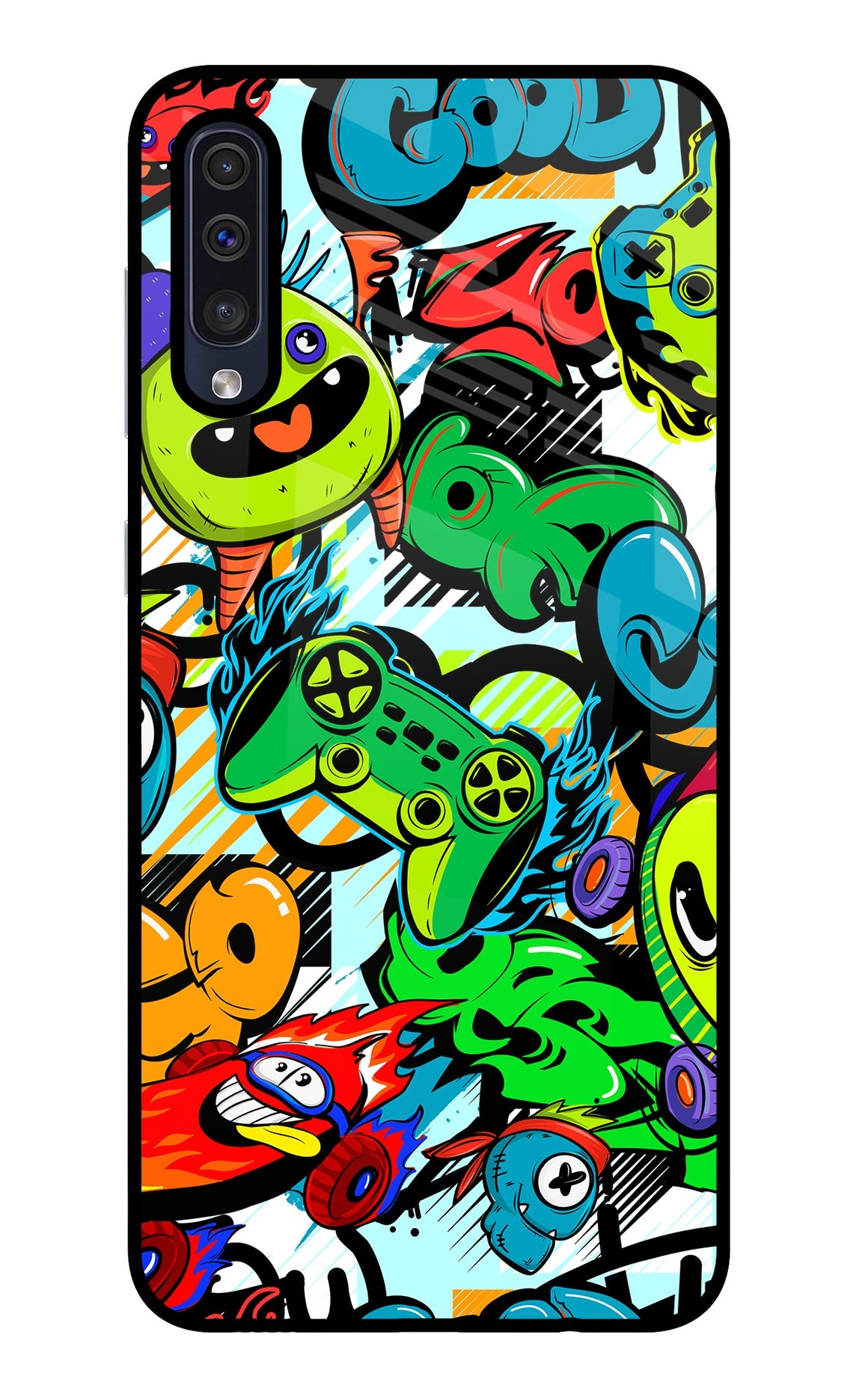 Game Doodle Samsung A50/A50s/A30s Glass Case