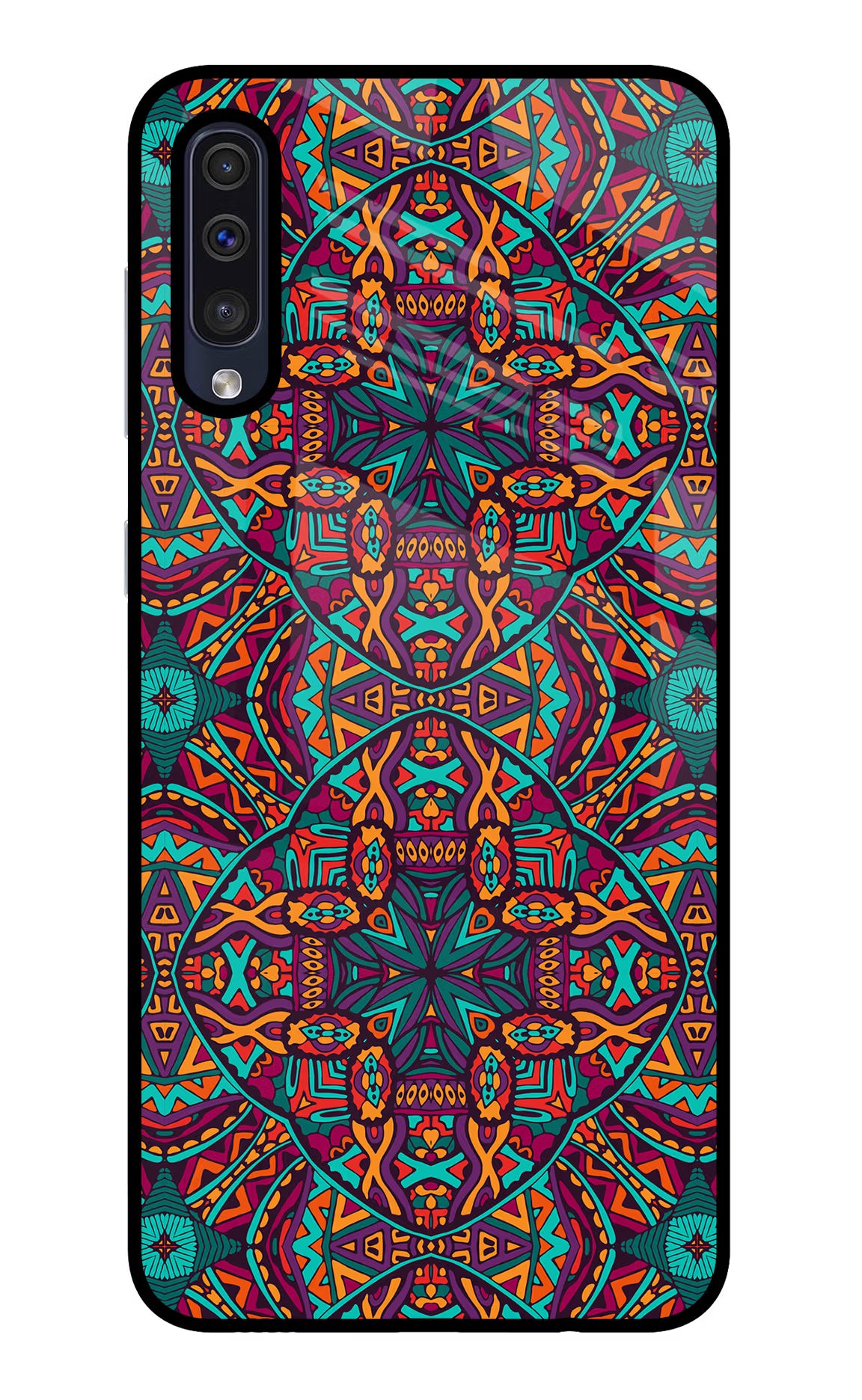 Colour Mandala Samsung A50/A50s/A30s Glass Case Back Cover by Casekaro