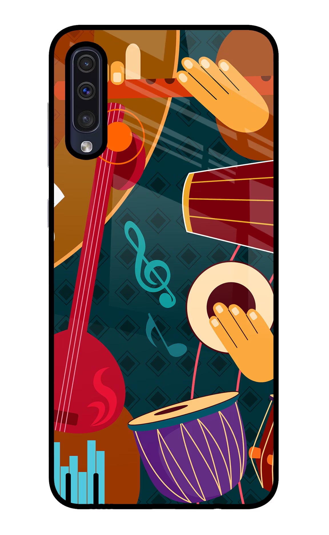 Music Instrument Samsung A50/A50s/A30s Glass Case Back Cover by Casekaro