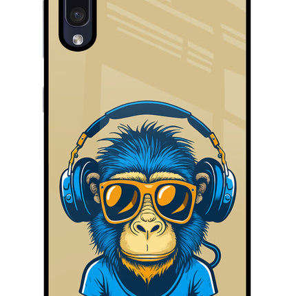 Monkey Headphone Samsung A50/A50s/A30s Glass Case Back Cover by Casekaro