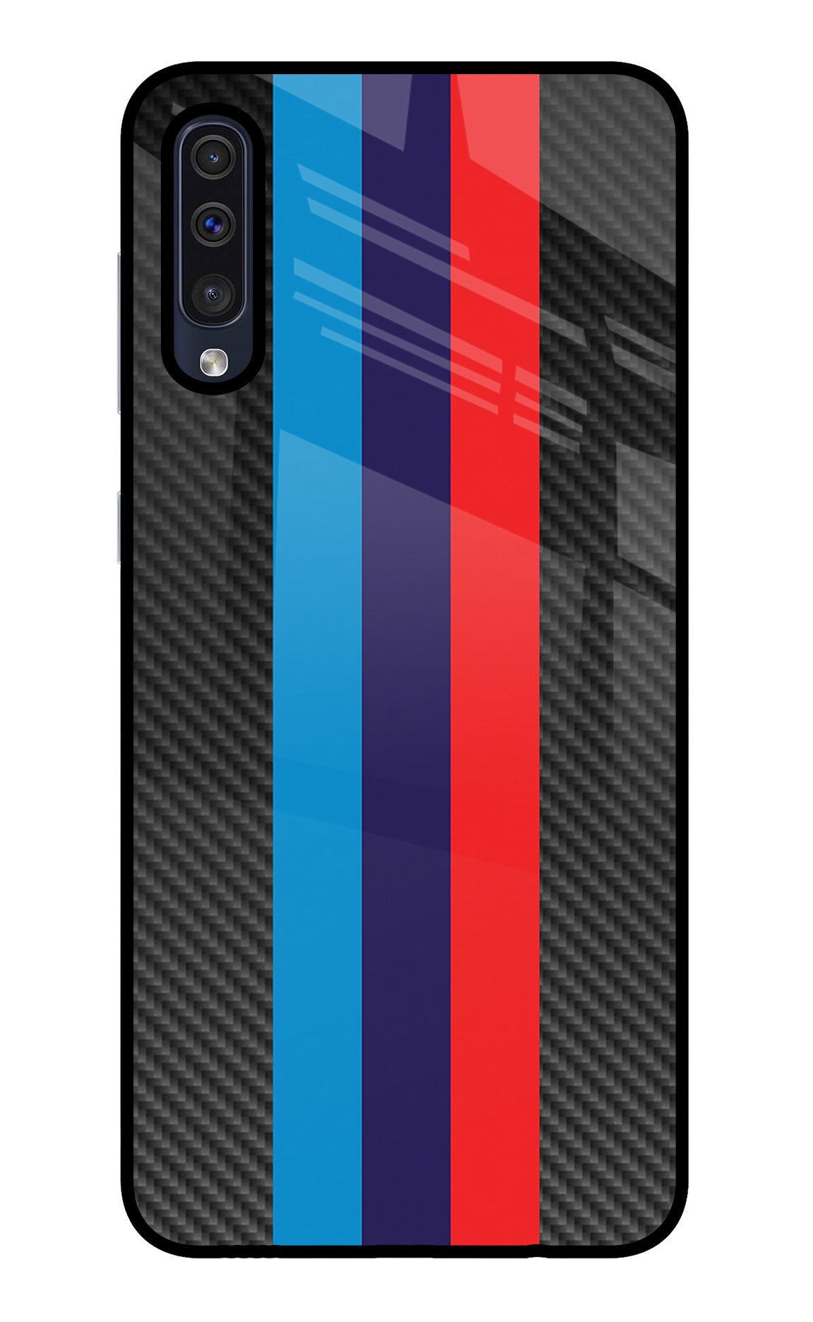 BMW Stripes Pattern Samsung A50/A50s/A30s Glass Case