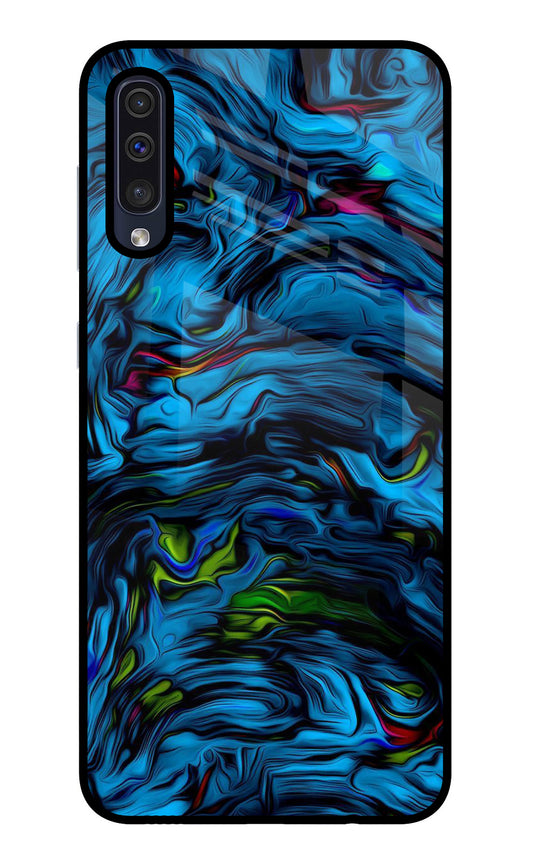 Dark Blue Abstract Samsung A50/A50s/A30s Glass Case