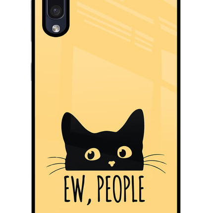 Ew People Catitude Samsung A50/A50s/A30s Glass Case Back Cover by Casekaro