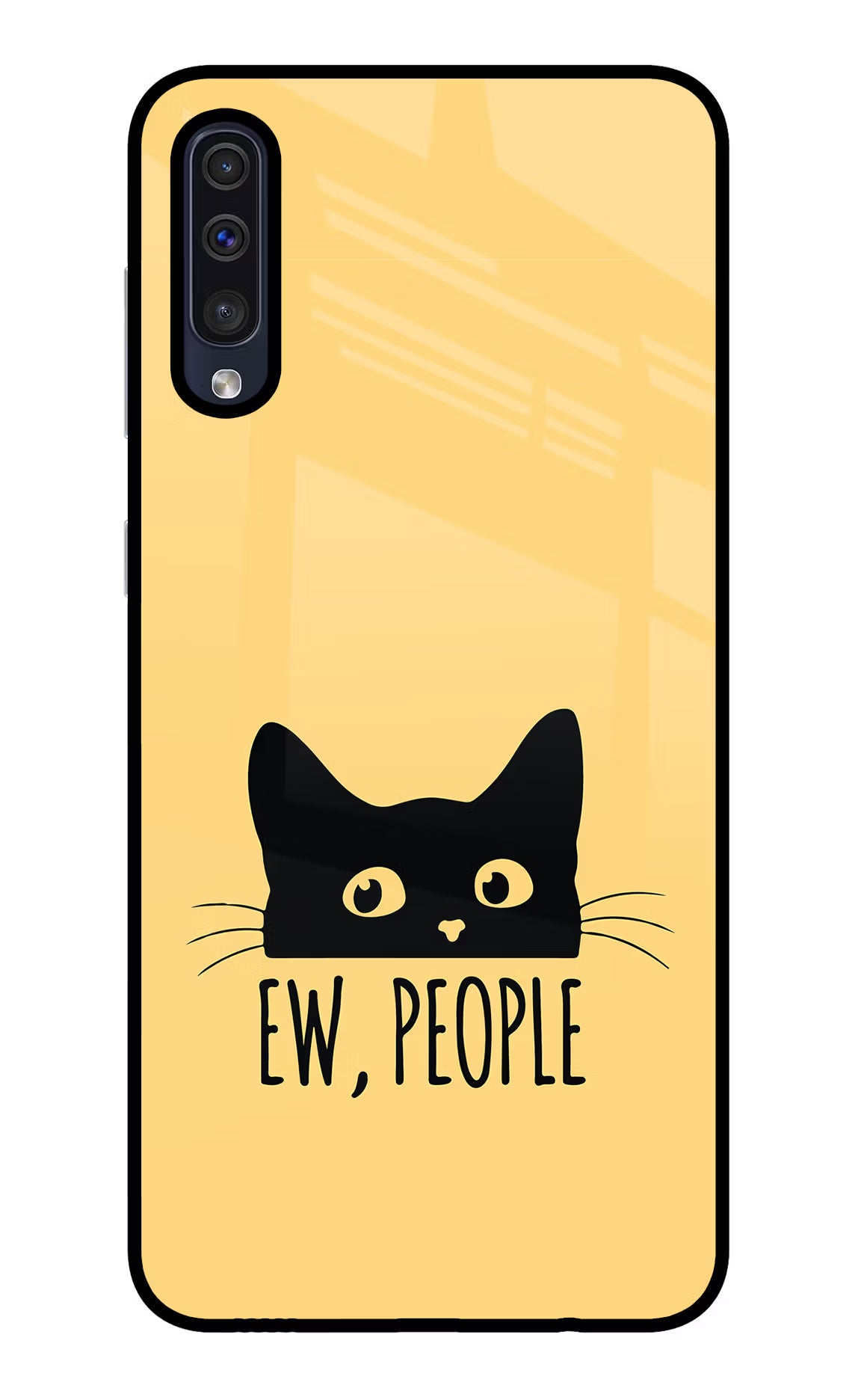 Ew People Catitude Samsung A50/A50s/A30s Glass Case Back Cover by Casekaro