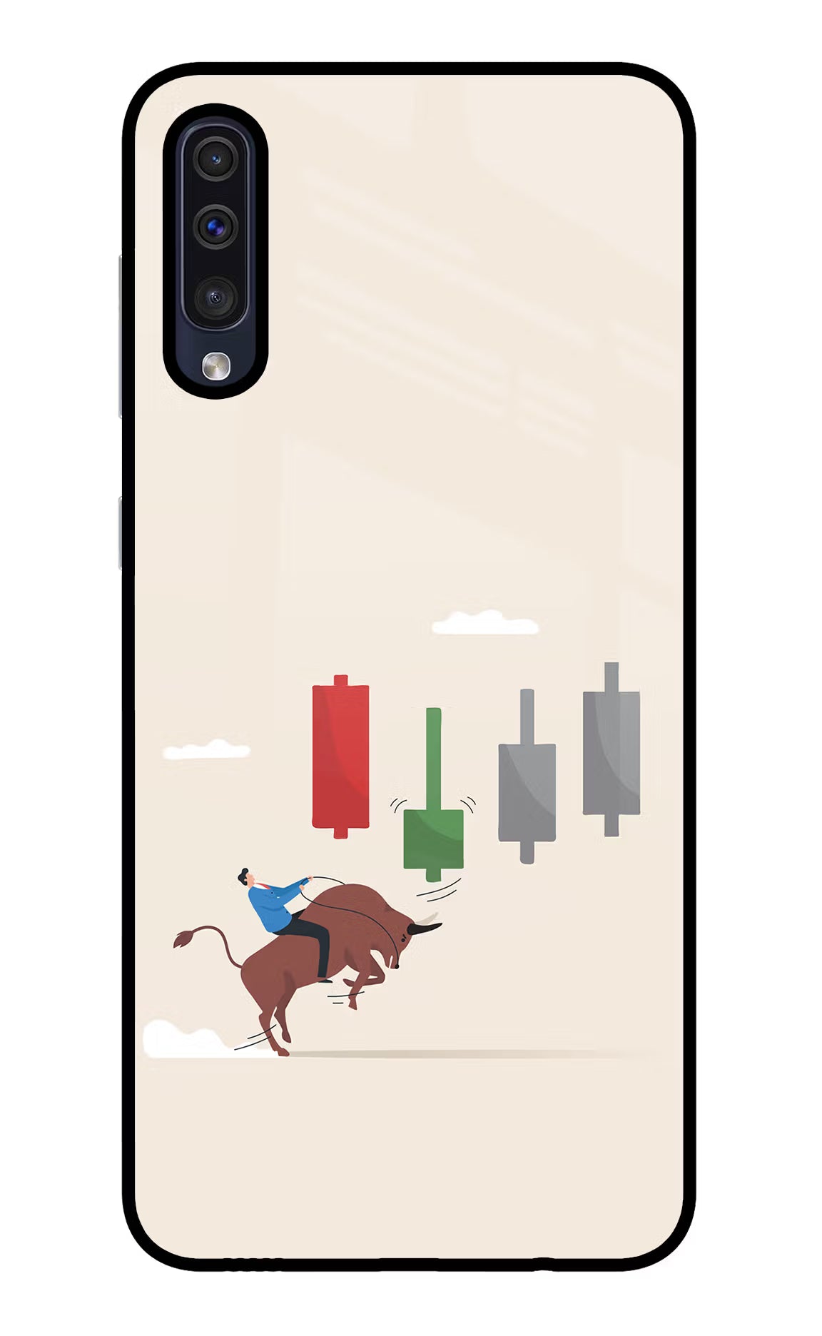 Bull Trading Momentum Samsung A50/A50s/A30s Glass Case Back Cover by Casekaro