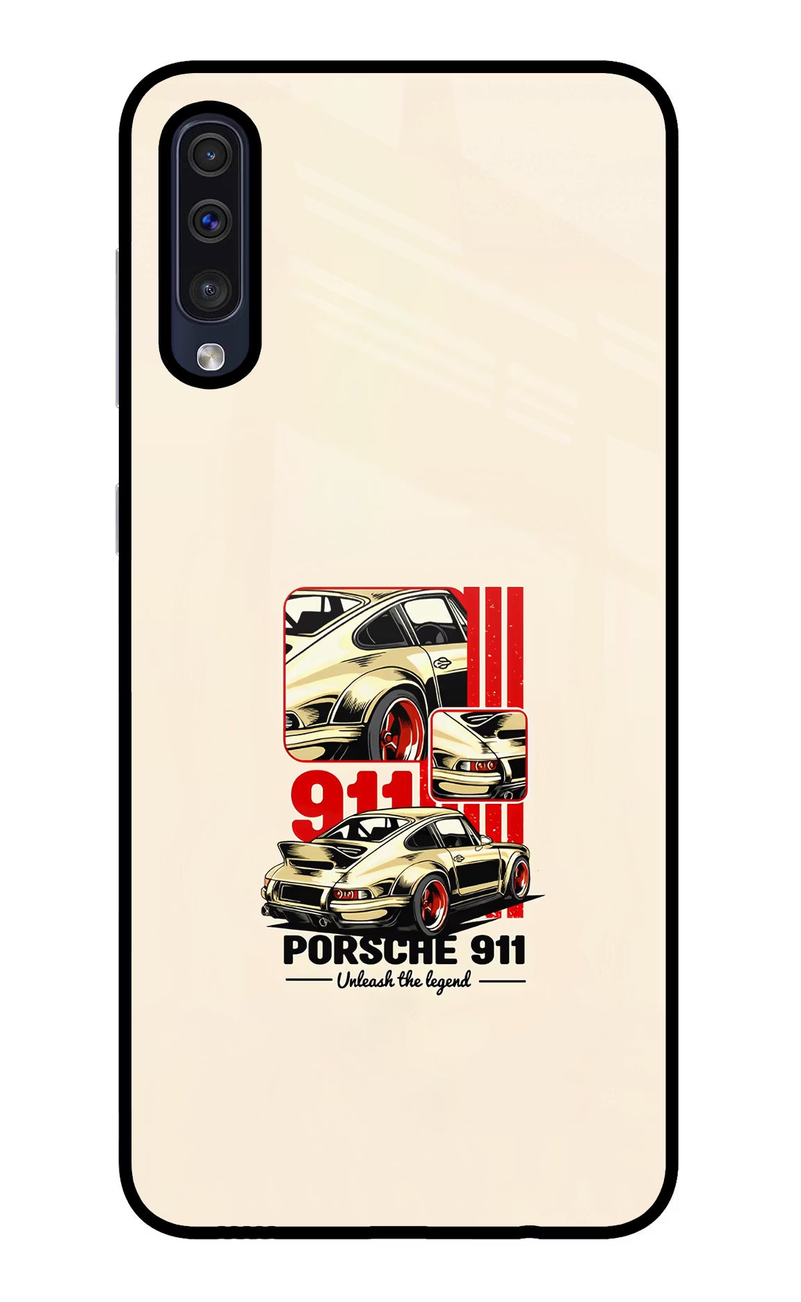 Classic Porsche 911 Samsung A50/A50s/A30s Glass Case Back Cover by Casekaro