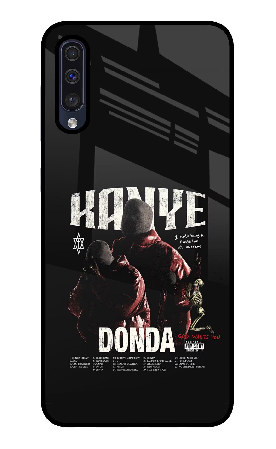 Donda Kanye West Samsung A50/A50s/A30s Glass Case Back Cover by Casekaro