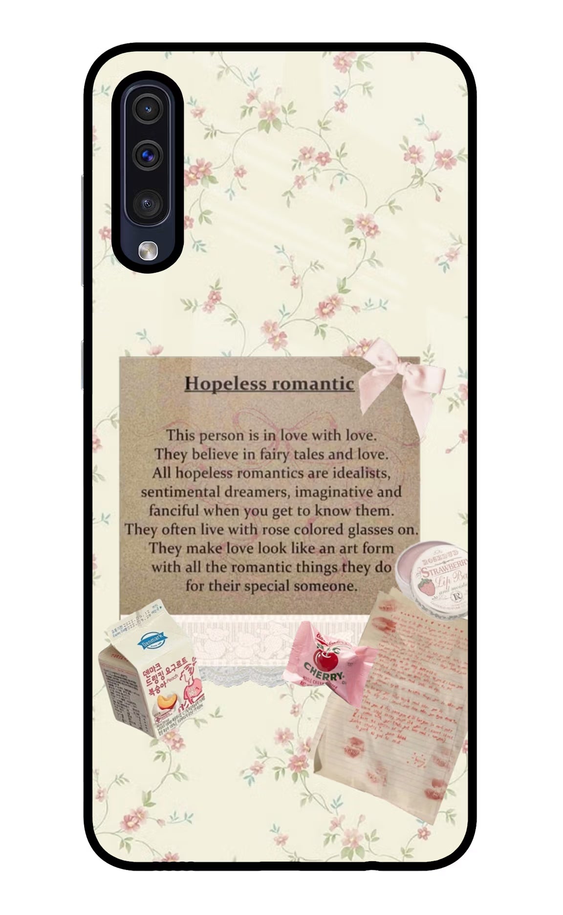 Hopeless Romantic Samsung A50/A50s/A30s Glass Case