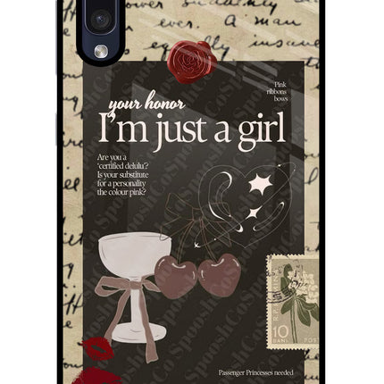 I am just a girl Samsung A50/A50s/A30s Glass Case