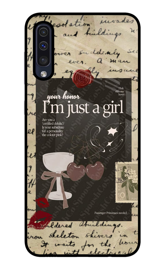 I am just a girl Samsung A50/A50s/A30s Glass Case