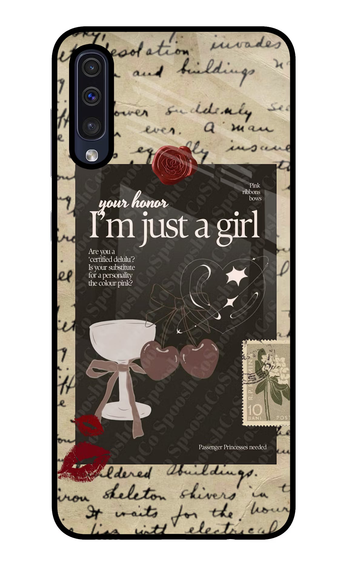I am just a girl Samsung A50/A50s/A30s Glass Case Back Cover by Casekaro