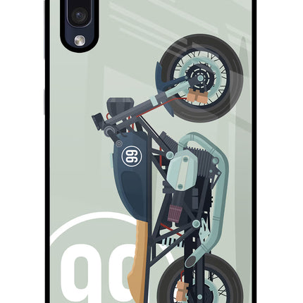 Classic Cafe Racer 99 Samsung A50/A50s/A30s Glass Case Back Cover by Casekaro
