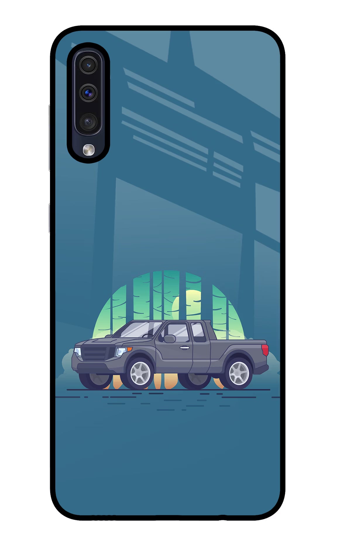 Retro Garage Vibe Samsung A50/A50s/A30s Glass Case Back Cover by Casekaro