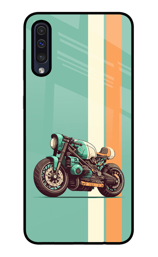Striped Moto Drift Samsung A50/A50s/A30s Glass Case