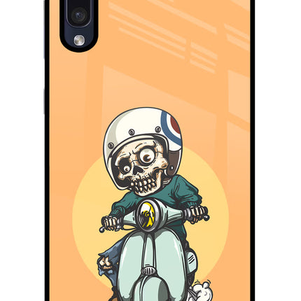 Undead Biker Samsung A50/A50s/A30s Glass Case Back Cover by Casekaro