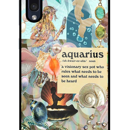Aquarius Zodiac Samsung A50/A50s/A30s Glass Case Back Cover by Casekaro