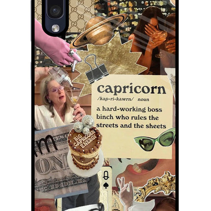 Capricorn Zodiac Samsung A50/A50s/A30s Glass Case Back Cover by Casekaro