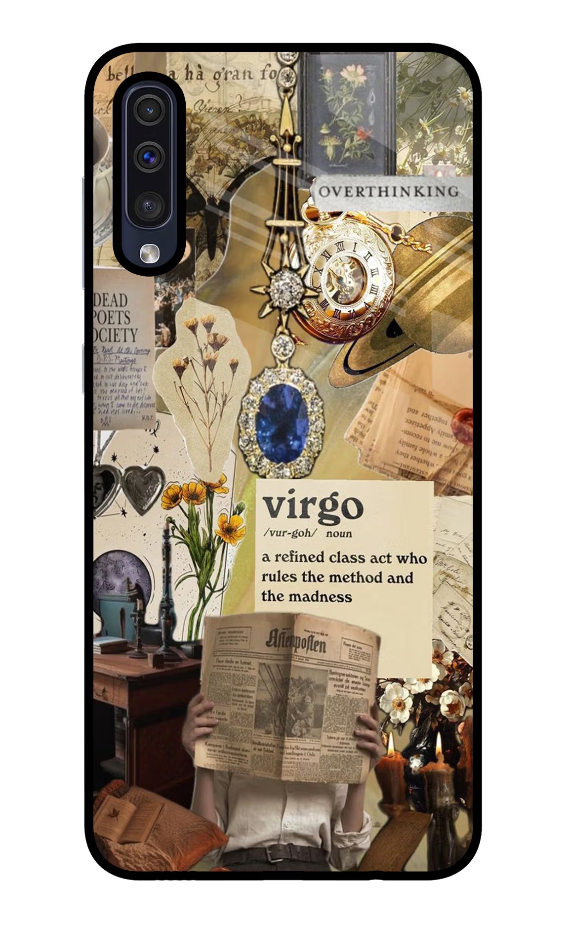 Virgo Zodiac Samsung A50/A50s/A30s Glass Case Back Cover by Casekaro