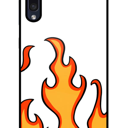 Fired Up – White Samsung A50/A50s/A30s Glass Case Back Cover by Casekaro