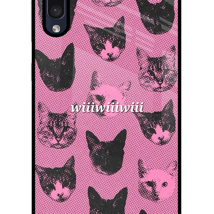 Pink Cats Samsung A50/A50s/A30s Glass Case Back Cover by Casekaro