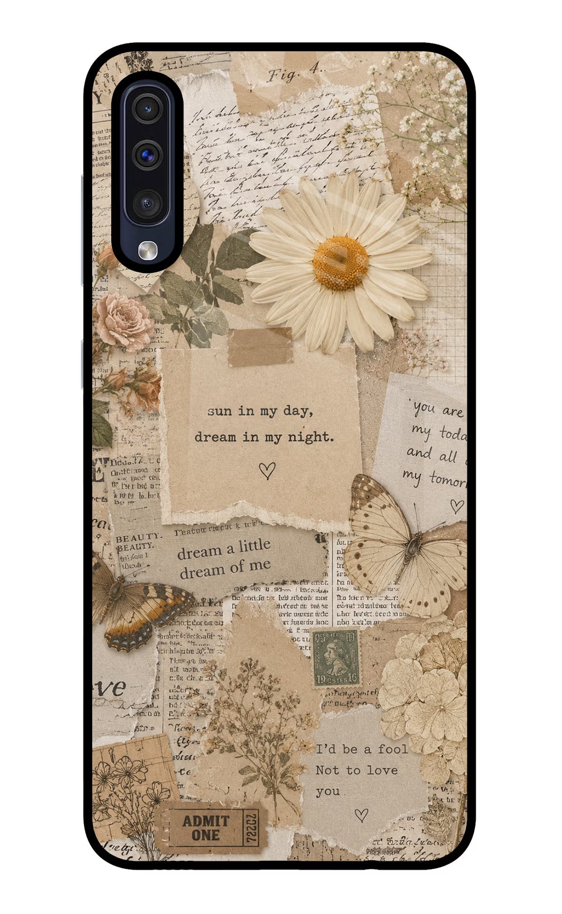 Vintage case Samsung A50/A50s/A30s Glass Case