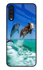 Dolphin vs Cow Samsung A50/A50s/A30s Glass Case