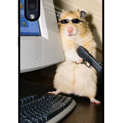 Hacker Hamster Samsung A50/A50s/A30s Glass Case Back Cover by Casekaro