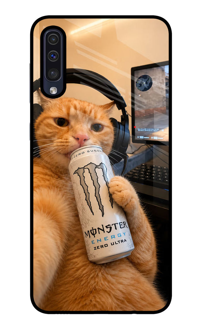 Gamer Cat Energy Samsung A50/A50s/A30s Glass Case